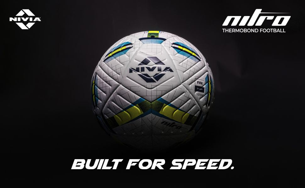 Nivia Nitro Thermobond Football Size 5 - FIFA Quality Match Ball | 24 Panel PU Football