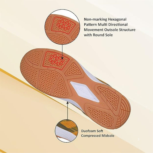 Nivia Super Court 2.0 Badminton Shoes – Mesh + TPU Upper, Duofoam Midsole, Non-Marking Rubber Outsole | Lightweight, Flexible Comfort & High Grip for Indoor Court Play - Best Price online Prokicksports.com