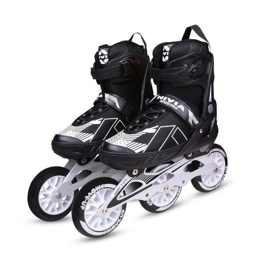 Nivia Speed Pro Inline Skates for Adults - 110mm Wheels, ABEC-7 Bearings, Adjustable Fitness Roller Skates