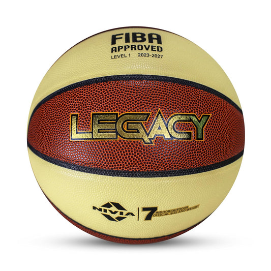 Nivia Legacy Basketball Size 7 - FIBA Level 1 Composite PU Match Basketball