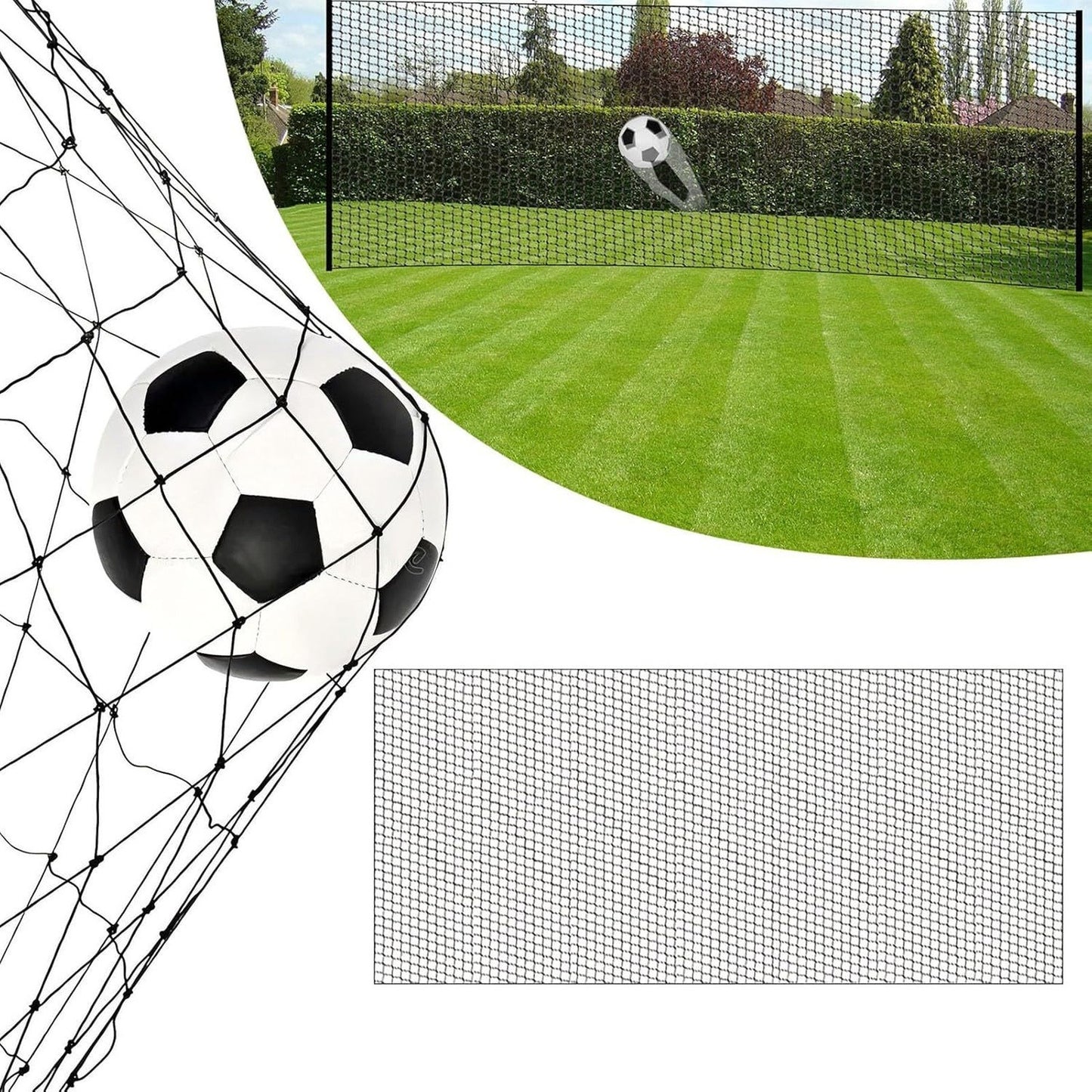 Nivia Football Goal Net | Square Mesh Cotton | 15 cm Mesh | Weather Resistant Football Net