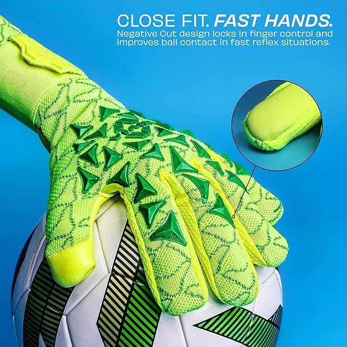 Nivia Ashtang 2.0 Goalkeeper Gloves | 4 mm Super Soft Latex Palm | Negative Cut | Professional Football GK Gloves