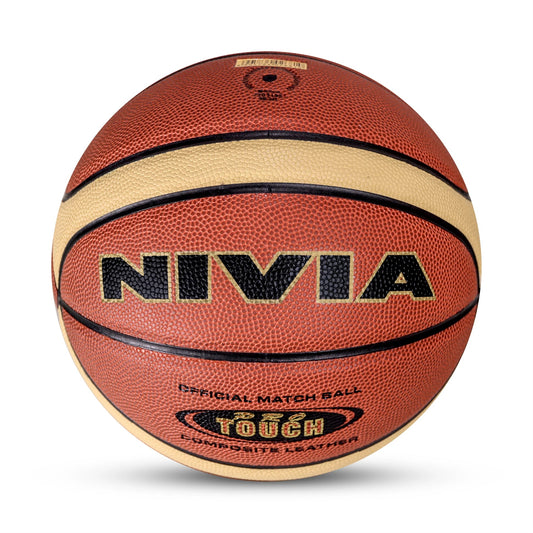 Nivia Pro Touch Basketball Size 7 - FIBA Standard Microfiber PU Basketball