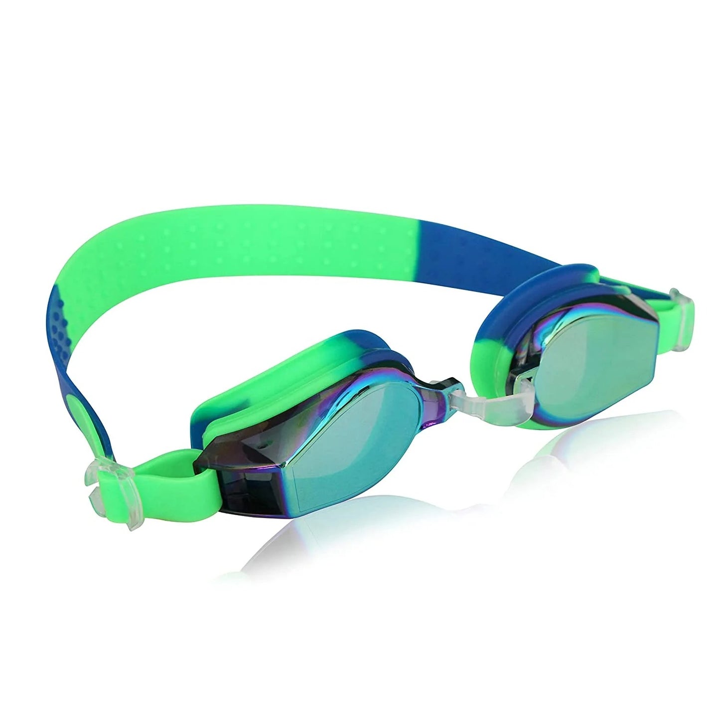 Nivia Splash Jr. 2.0 Swimming Goggles for Kids | Polycarbonate Anti-Fog UV Protection Lens | Adjustable 3-Size Nose Bridge | Soft Silicone Strap & Gasket | Training Swim Goggles for Boys & Girls