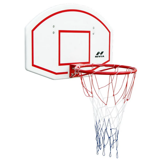 Nivia SB-32 Basketball Board BB-1332D | HDPE Basketball Backboard | 32 cm Basketball Ring | Weather-Proof Nylon Net