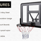Nivia Pro Slam Force Portable Basketball Set BB-1322 | Adjustable Basketball Hoop | Weather-Proof Nylon Net | Telescopic Height Adjustment