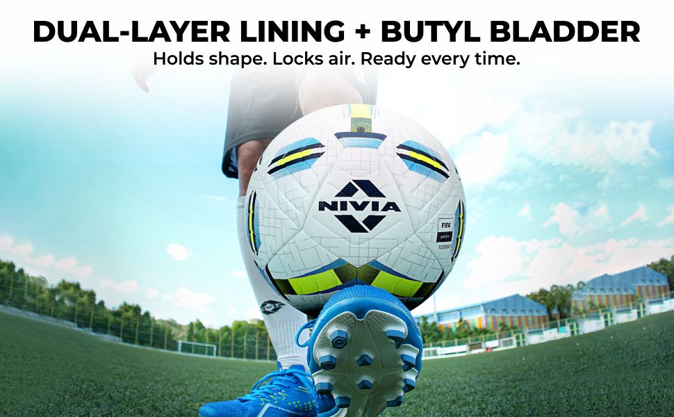 Nivia Nitro Thermobond Football Size 5 - FIFA Quality Match Ball | 24 Panel PU Football