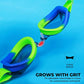 Nivia Splash Jr. 2.0 Swimming Goggles for Kids | Polycarbonate Anti-Fog UV Protection Lens | Adjustable 3-Size Nose Bridge | Soft Silicone Strap & Gasket | Training Swim Goggles for Boys & Girls