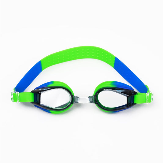 Nivia Splash Jr. 2.0 Swimming Goggles for Kids | Polycarbonate Anti-Fog UV Protection Lens | Adjustable 3-Size Nose Bridge | Soft Silicone Strap & Gasket | Training Swim Goggles for Boys & Girls