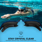 Nivia Viper 2.0 Swimming Goggles for Adults | Polycarbonate Smoke Lens | Anti-Fog UV Protection | Soft Silicone Strap | Comfort Fit Training Swim Goggles for Men & Women (Black Tint)