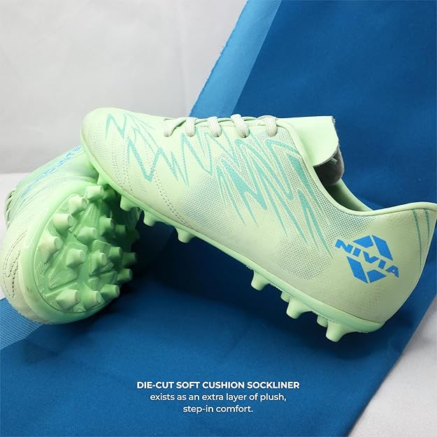 Nivia Encounter 11 Football Studs for Men - PVC Synthetic Leather Multi-Ground Football Boots