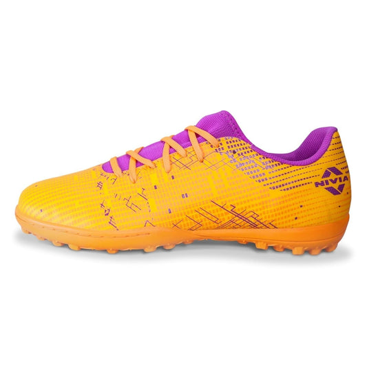 NIVIA Rabona 2.0 Football Shoes – PVC Synthetic Leather Upper, Rubber Stud Turf Sole, Die-Cut EVA Insole | Snug Fit, Ball Control & Durability for Turf and Hard Ground - Best Price online Prokicksports.com