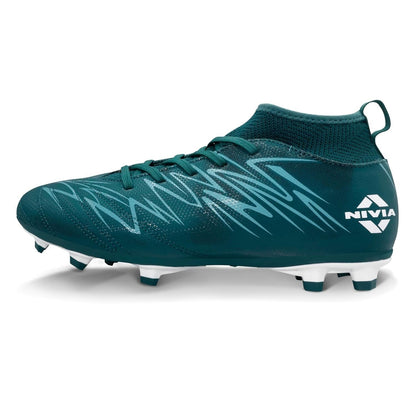 Nivia Encounter Pro 10.0 Football Shoes – Synthetic Leather Upper, TPU Stud Sole, Die-Cut EVA Insole | Lightweight Comfort, Grip & Durability for Hard Ground/Grass - Best Price online Prokicksports.com