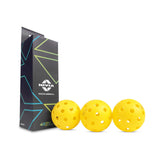 Nivia Pickleball 40 Pro Outdoor Balls (Pack of 3) - 40 Hole Durable Pickleball Balls