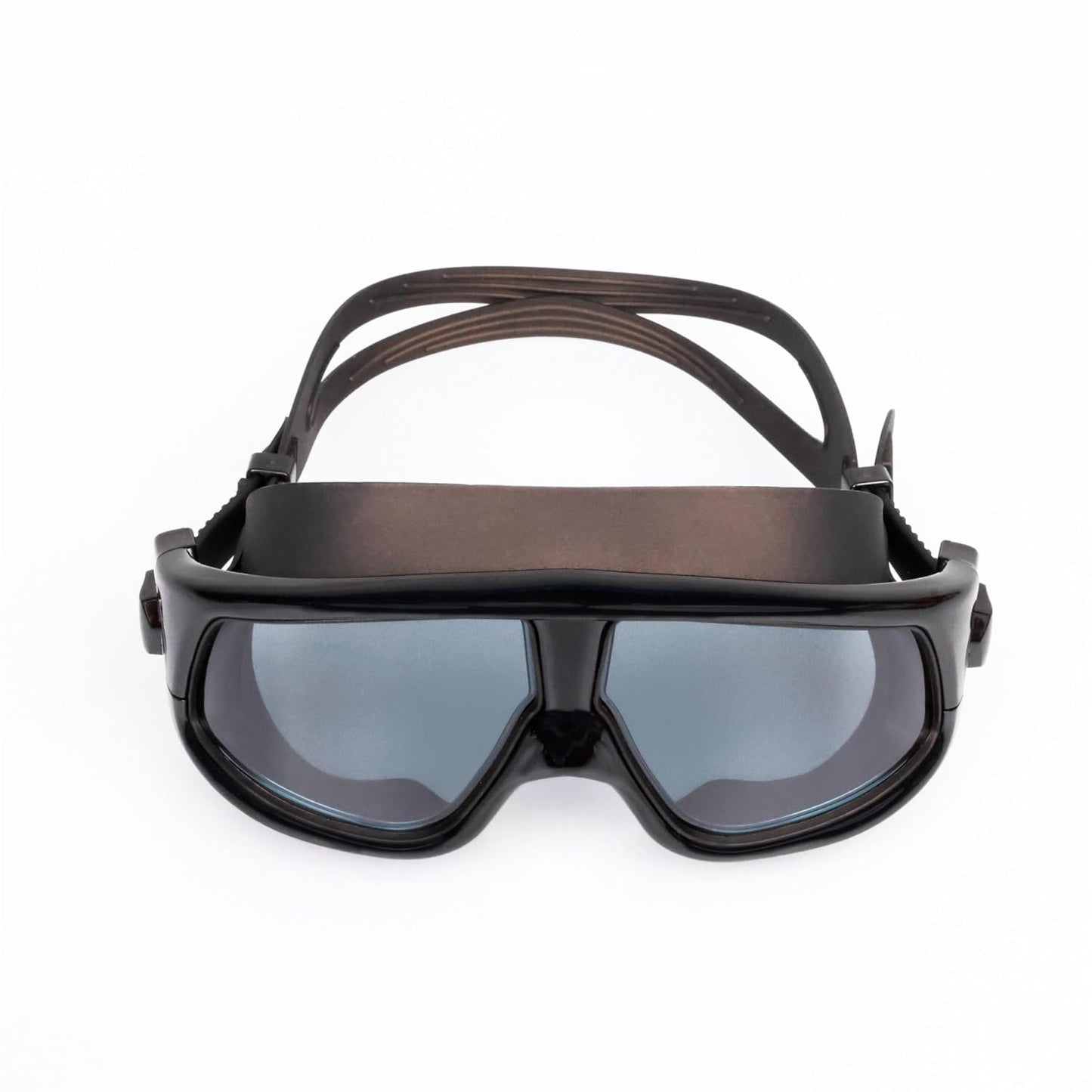 Nivia Pro Mask 2.0 Swimming Mask for Adults | Anti-Fog UV Protection Polycarbonate Smoke Lens | Full Face Comfort Fit | Soft Silicone Strap | Training Swimming Mask for Men & Women | Black