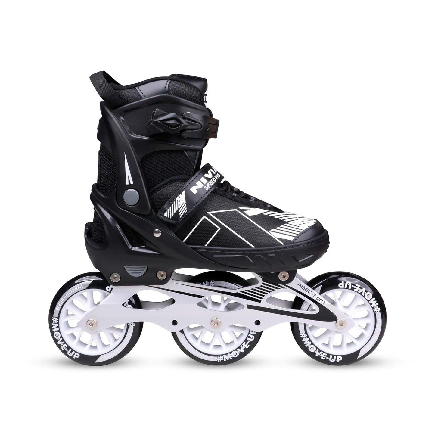Nivia Speed Pro Inline Skates for Adults - 110mm Wheels, ABEC-7 Bearings, Adjustable Fitness Roller Skates