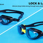 Nivia Eliminator 2.0 Swimming Goggles for Adults | Anti-Fog UV Protection Polycarbonate Lens | Adjustable PU Nose Bridge | Soft Silicone Strap | Professional Training Swim Goggles for Men & Women