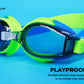 Nivia Splash Jr. 2.0 Swimming Goggles for Kids | Polycarbonate Anti-Fog UV Protection Lens | Adjustable 3-Size Nose Bridge | Soft Silicone Strap & Gasket | Training Swim Goggles for Boys & Girls