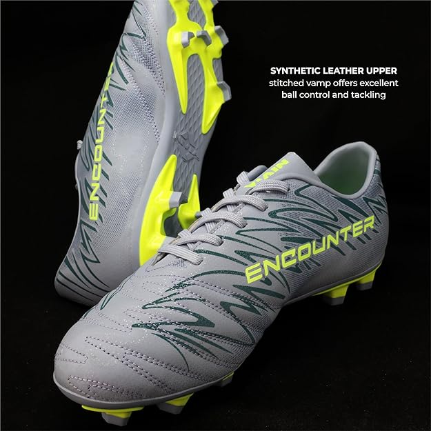 Nivia Encounter 11 Football Studs for Men - PVC Synthetic Leather Multi-Ground Football Boots