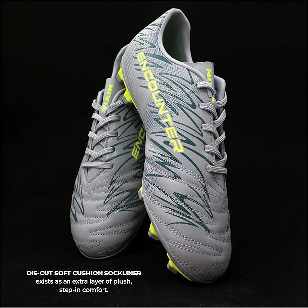 Nivia Encounter 11 Football Studs for Men - PVC Synthetic Leather Multi-Ground Football Boots