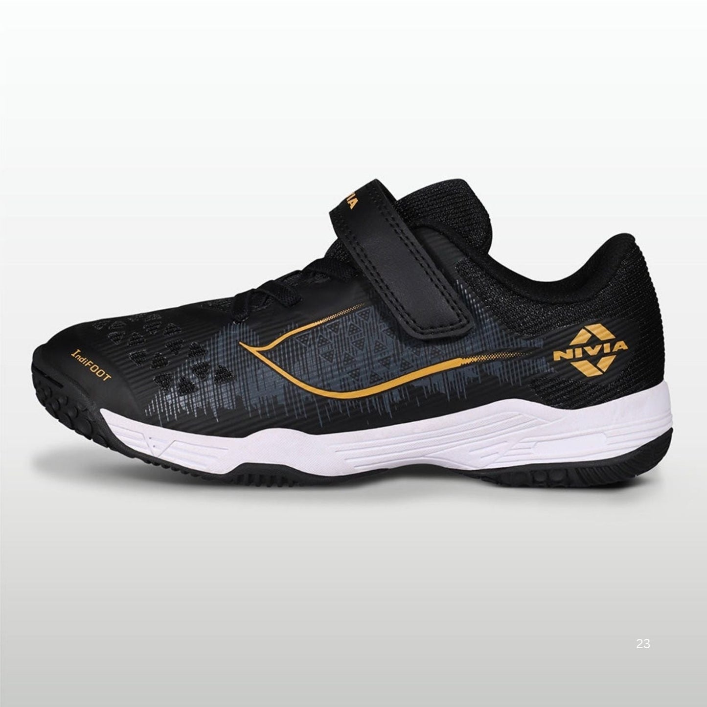 NIVIA Hy Court 3.0 Kid's Badminton Shoes – Mesh & TPU Upper, Duofoam Cushion, Non-Marking Rubber Sole | Lightweight Comfort | For Indoor Badminton & Fast-Paced Court Sports - Best Price online Prokicksports.com