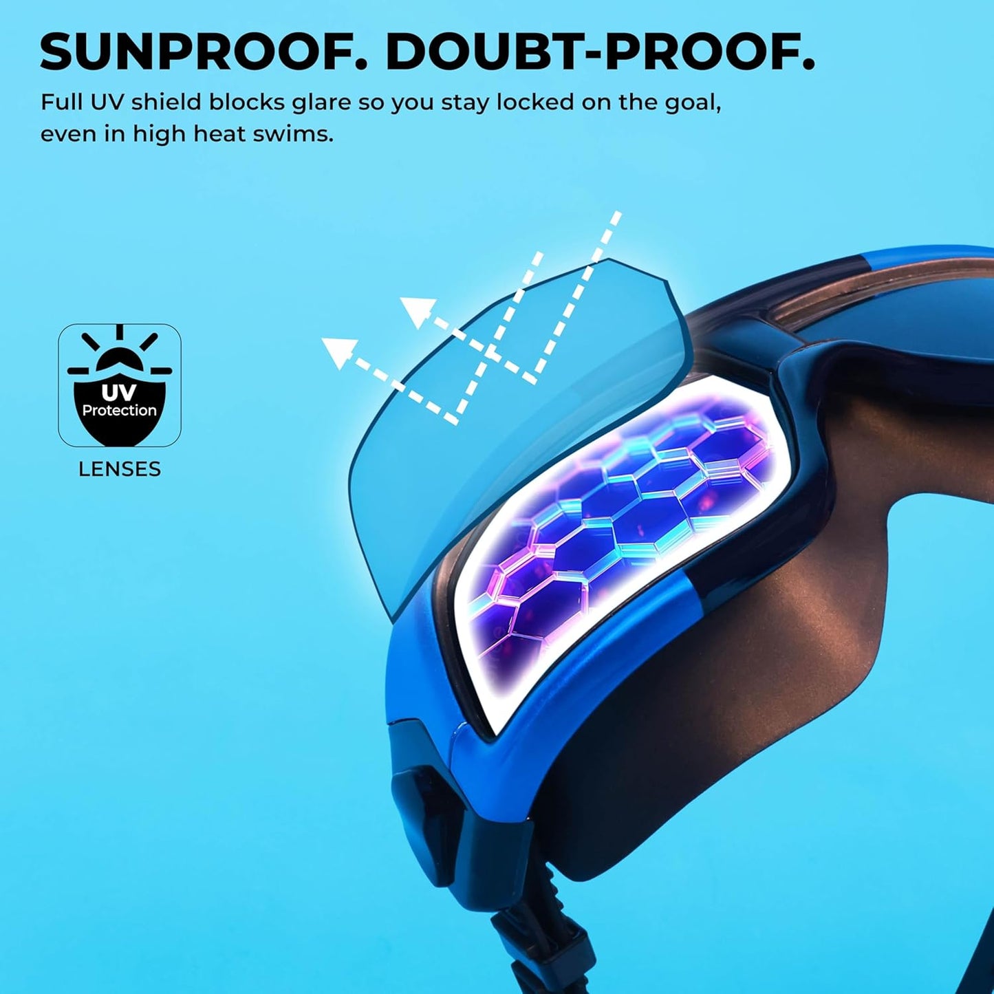 Nivia Pro Mask 2.0 Swimming Mask for Adults | Anti-Fog UV Protection Polycarbonate Smoke Lens | Full Face Comfort Fit | Soft Silicone Strap | Training Swimming Mask for Men & Women | Black
