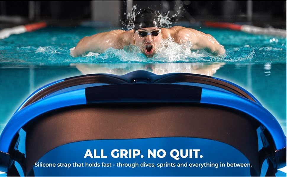 Nivia Pro Mask 2.0 Swimming Mask for Adults | Anti-Fog UV Protection Polycarbonate Smoke Lens | Full Face Comfort Fit | Soft Silicone Strap | Training Swimming Mask for Men & Women | Black