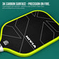 Nivia K-3000 PRO Pickleball Paddle - 3K Carbon Surface with 16mm PP Core