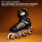 Nivia Classic Inline Skates for Kids - Adjustable Roller Skates with 72mm Wheels
