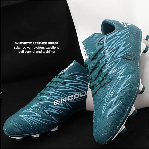 Nivia Encounter 11 Football Studs for Men - PVC Synthetic Leather Multi-Ground Football Boots