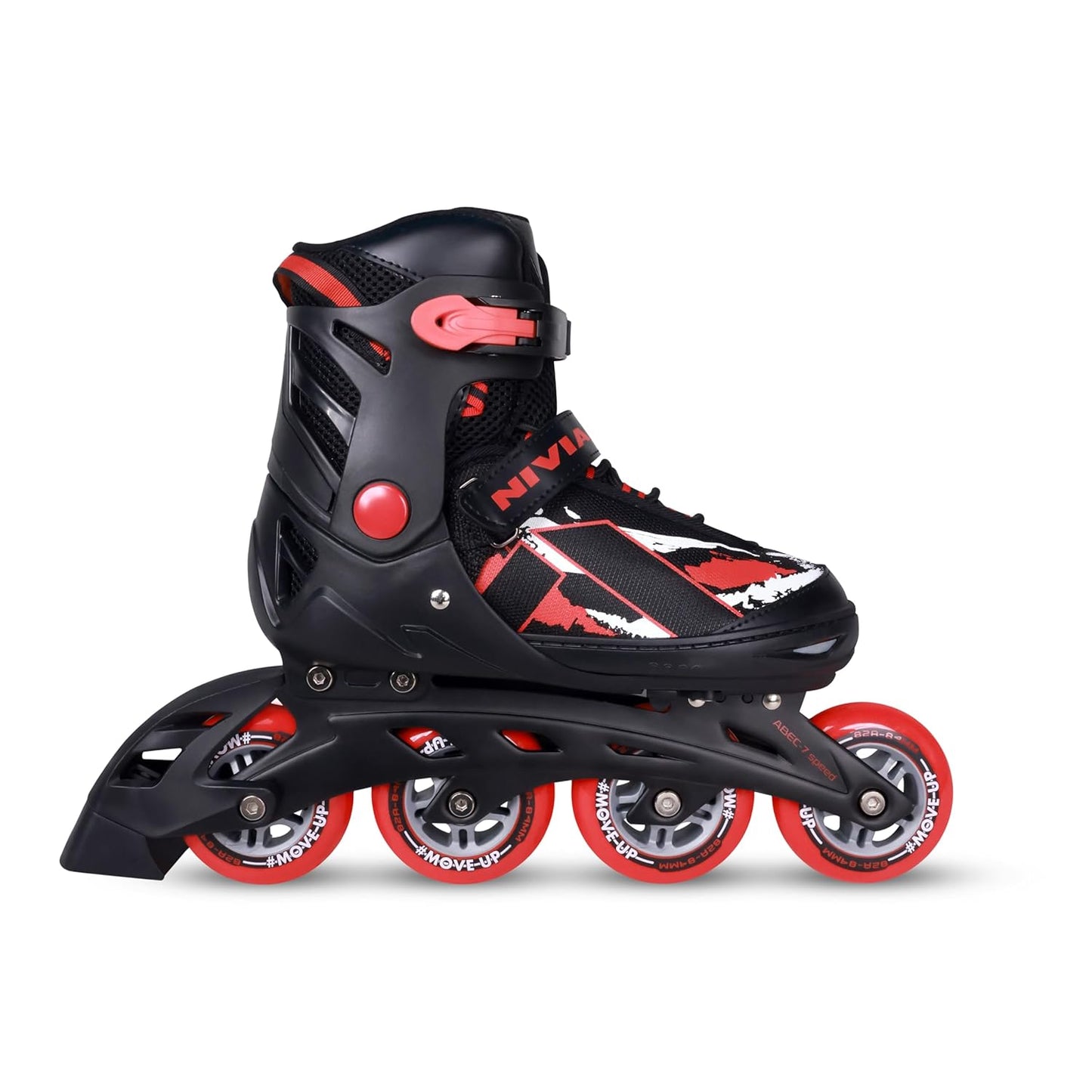 Nivia Speed 80 Inline Skates for Adults - Adjustable Roller Skates with 84mm PU Wheels