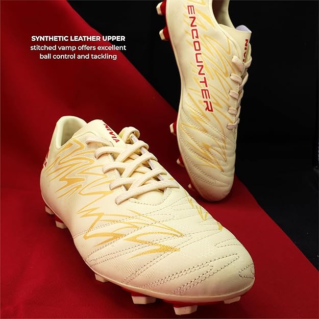Nivia Encounter 11 Football Studs for Men - PVC Synthetic Leather Multi-Ground Football Boots