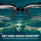 Nivia Viper 2.0 Swimming Goggles for Adults | Polycarbonate Smoke Lens | Anti-Fog UV Protection | Soft Silicone Strap | Comfort Fit Training Swim Goggles for Men & Women (Black Tint)