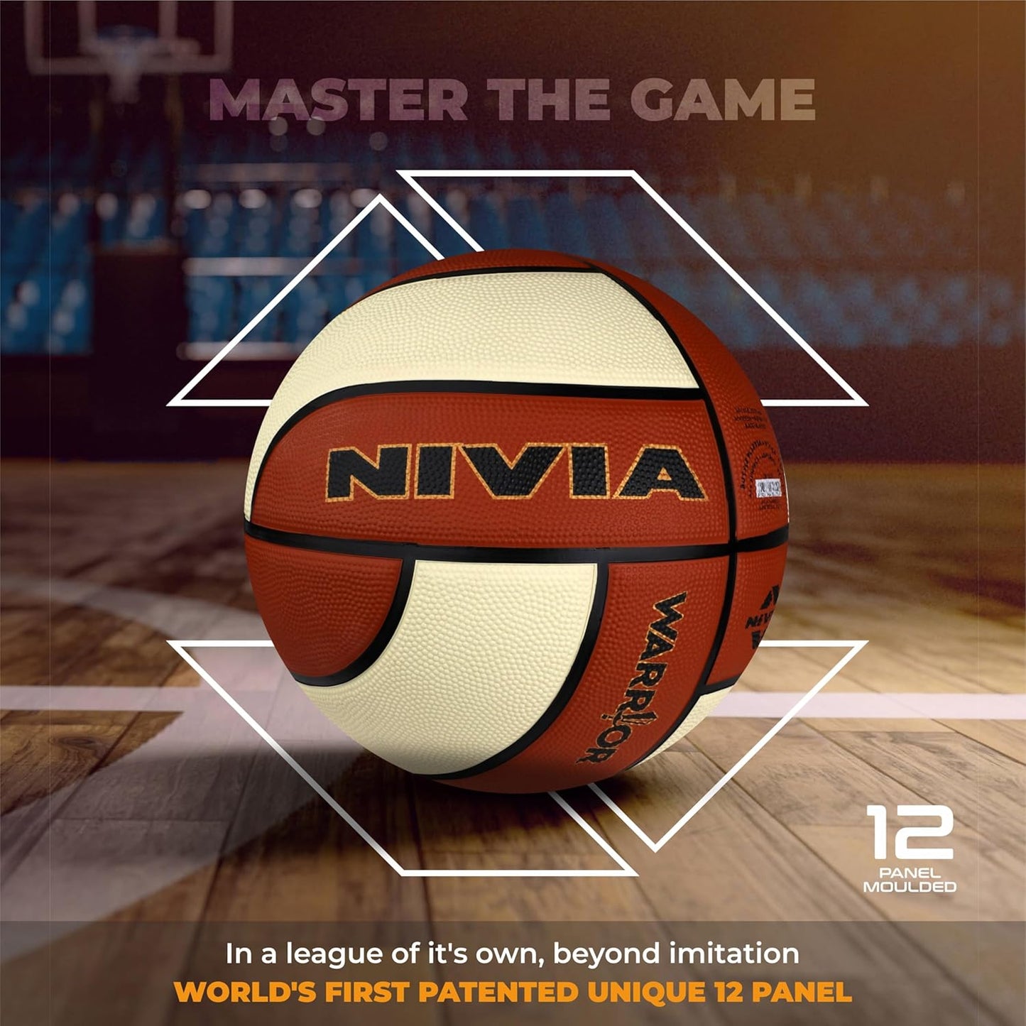 Nivia Warrior Basketball Size 7 - BFI Standard Soft Rubber Basketball