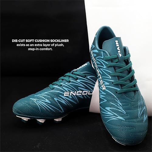 Nivia Encounter 11 Football Studs for Men - PVC Synthetic Leather Multi-Ground Football Boots
