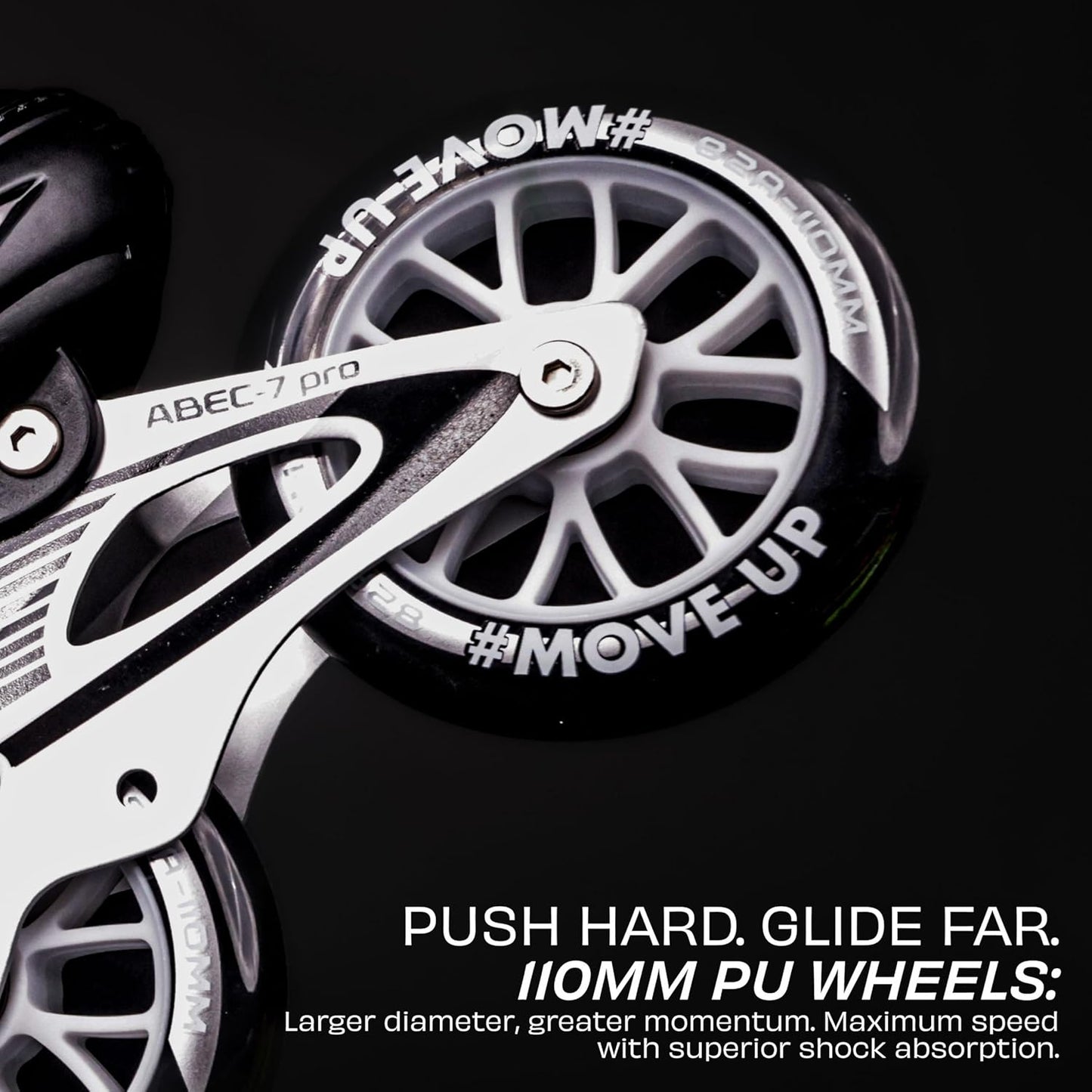 Nivia Speed Pro Inline Skates for Adults - 110mm Wheels, ABEC-7 Bearings, Adjustable Fitness Roller Skates