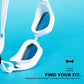 Nivia Sportz Swimming Goggles for Adults | Anti-Fog UV Protection Polycarbonate Lens | Adjustable 3-Size Nose Bridge | Soft Silicone Strap | Training Swim Goggles for Men & Women | White