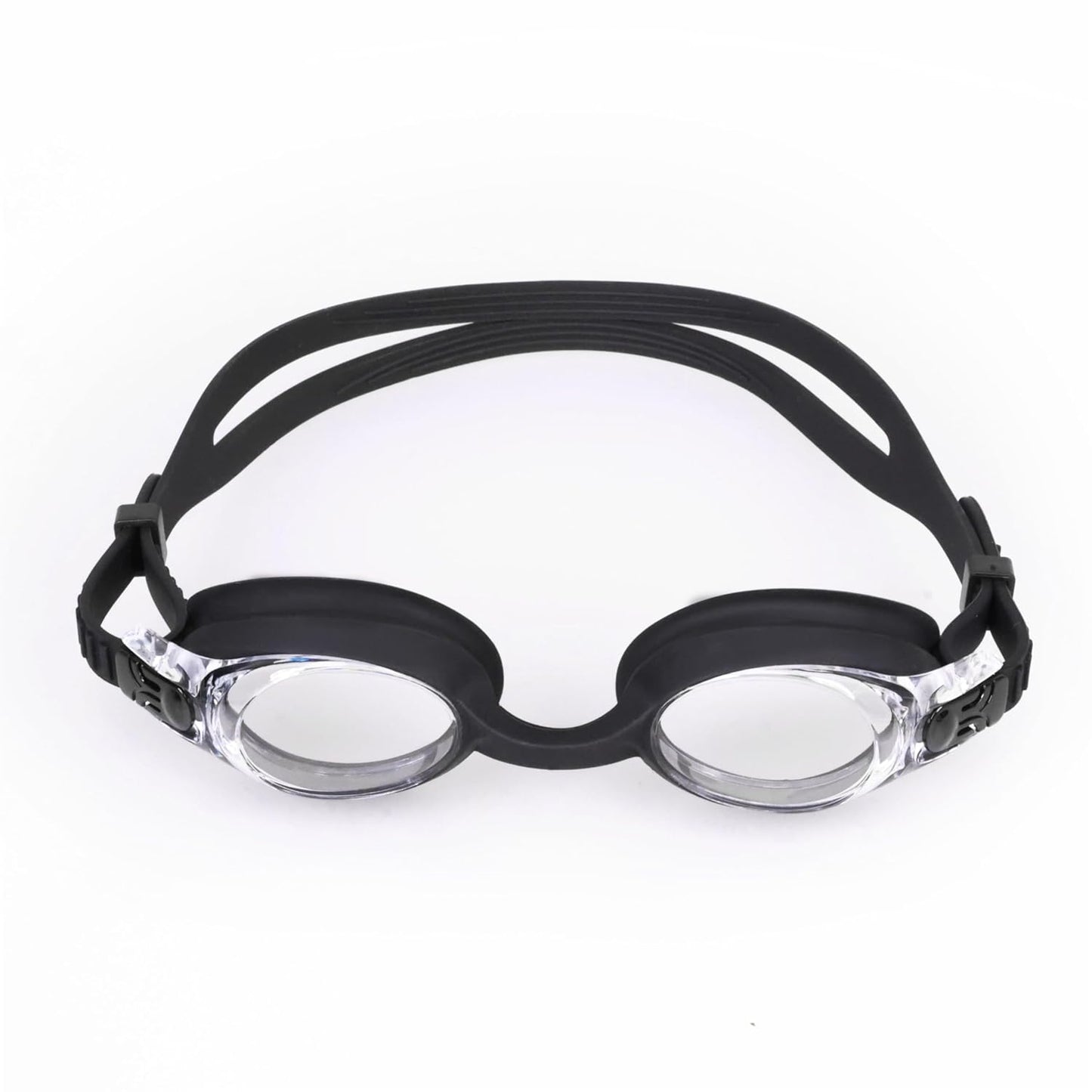 Nivia Scool Jr Swimming Goggles for Kids | Anti-Fog UV Protection | Polycarbonate Smoke Lens | Silicone Strap | Black