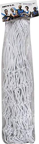 Nivia Terylene Basketball Net 5601 | 50 cm Replacement Basketball Hoop Net | Durable PP Basketball Net | White