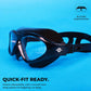 Nivia Unimask Sr. 2.0 Swimming Goggles for Adults | Anti-Fog UV Protection Polycarbonate Clear Lens | Quick-Fit Silicone Strap | Professional Training Swim Goggles for Men & Women | Black