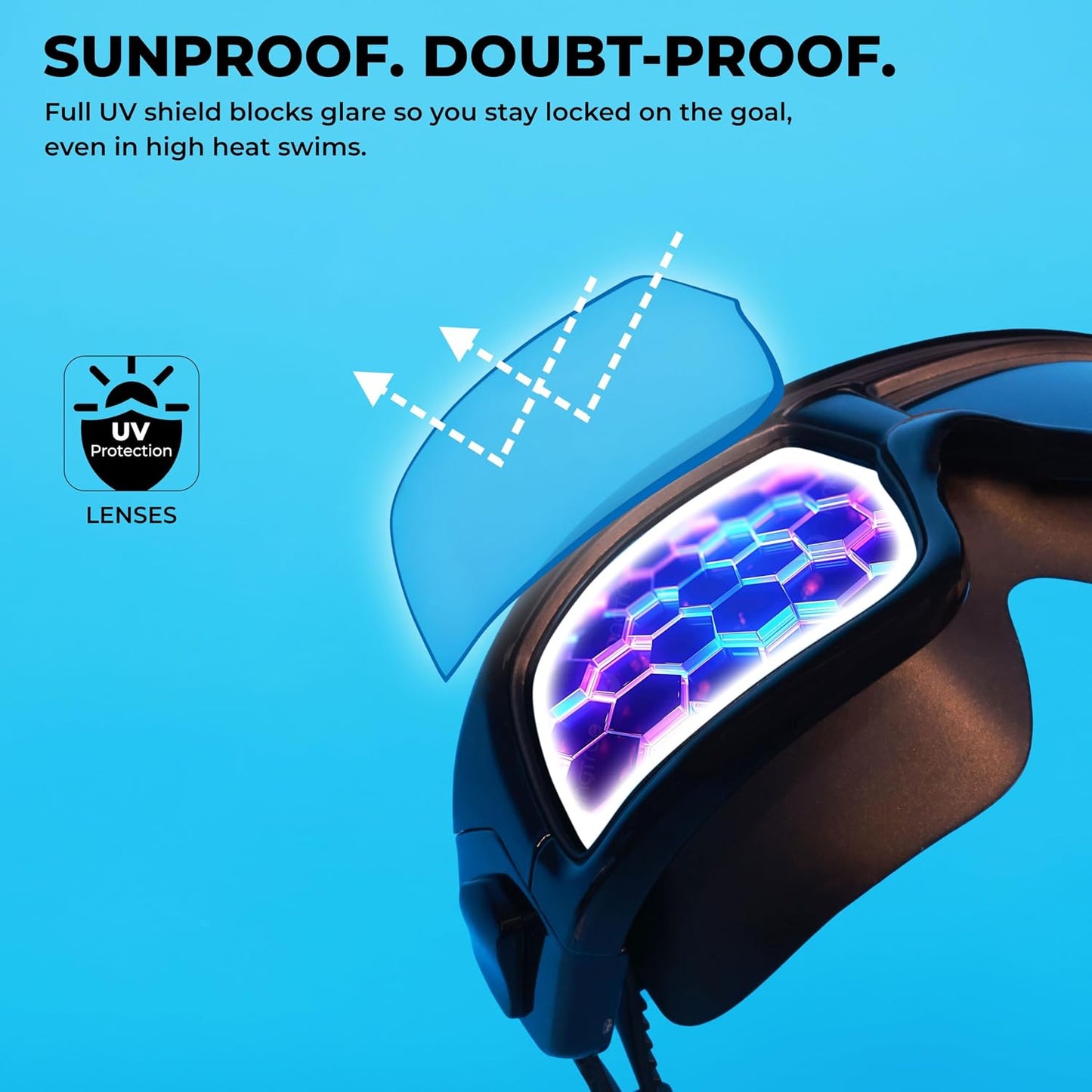 Nivia Pro Mask 2.0 Swimming Mask for Adults | Anti-Fog UV Protection Polycarbonate Smoke Lens | Full Face Comfort Fit | Soft Silicone Strap | Training Swimming Mask for Men & Women | Black