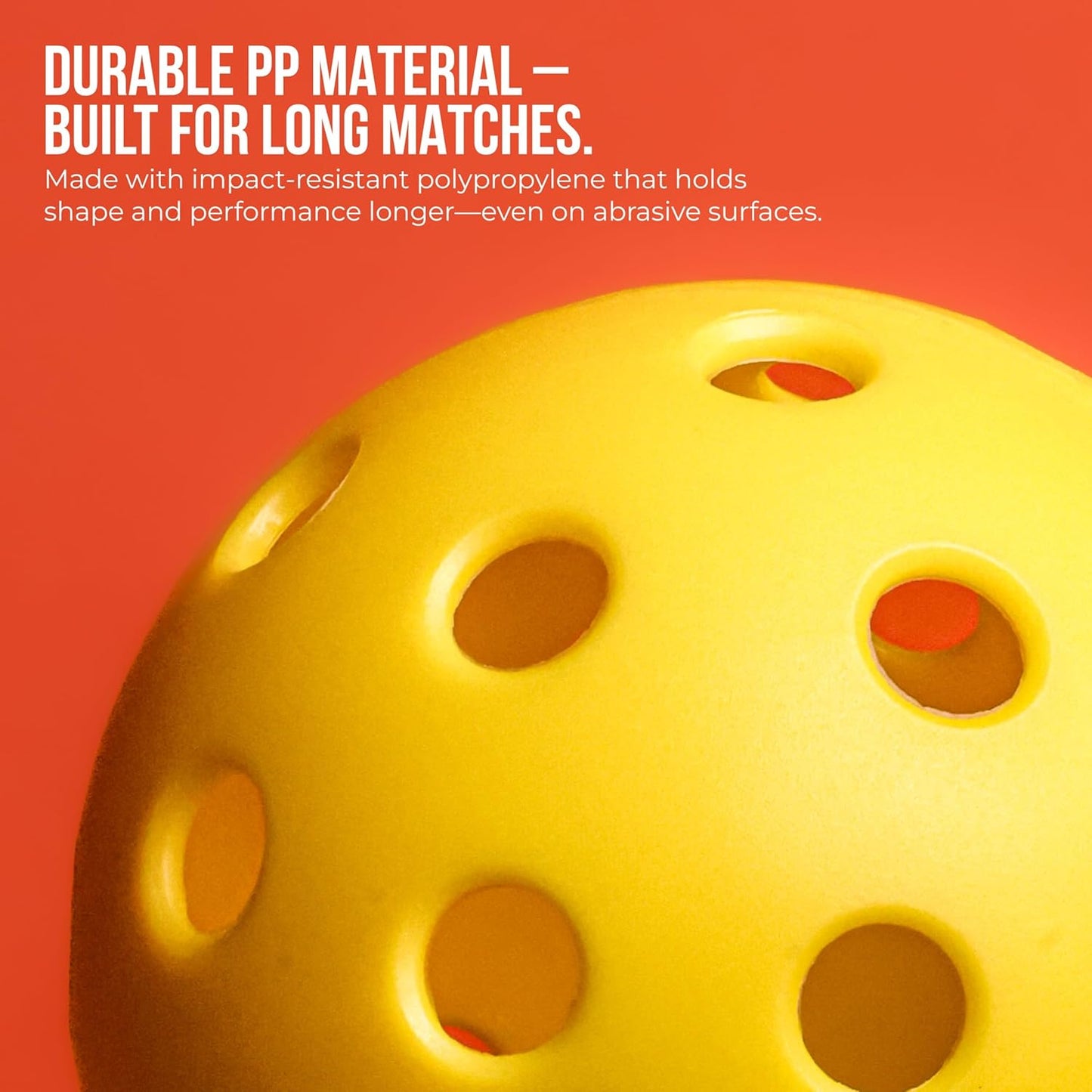 Nivia Pickleball 40 Pro Outdoor Balls (Pack of 3) - 40 Hole Durable Pickleball Balls