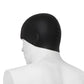 Nivia Pro Silicone Swimming Cap for Adults | Premium Stretch Silicone Swim Cap | Comfortable Waterproof Hair Protection | Unisex Swimming Cap for Men & Women | Black