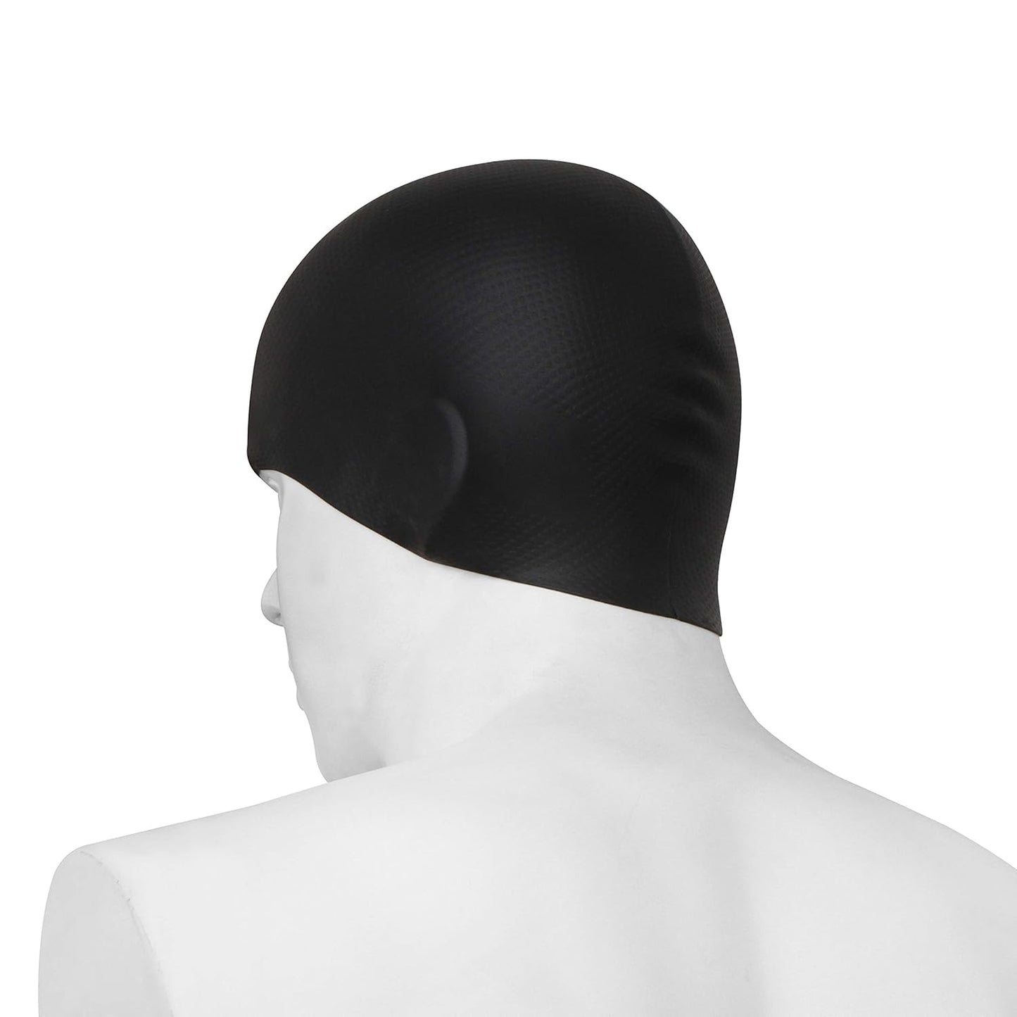Nivia Pro Silicone Swimming Cap for Adults | Premium Stretch Silicone Swim Cap | Comfortable Waterproof Hair Protection | Unisex Swimming Cap for Men & Women | Black