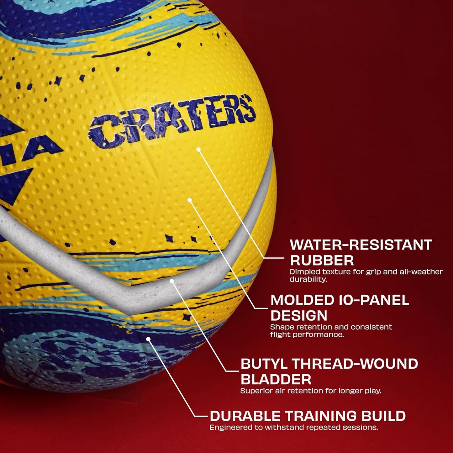 Nivia Crater 2.0 Volleyball Size 4 - Soft Rubber Beginner Training Volleyball