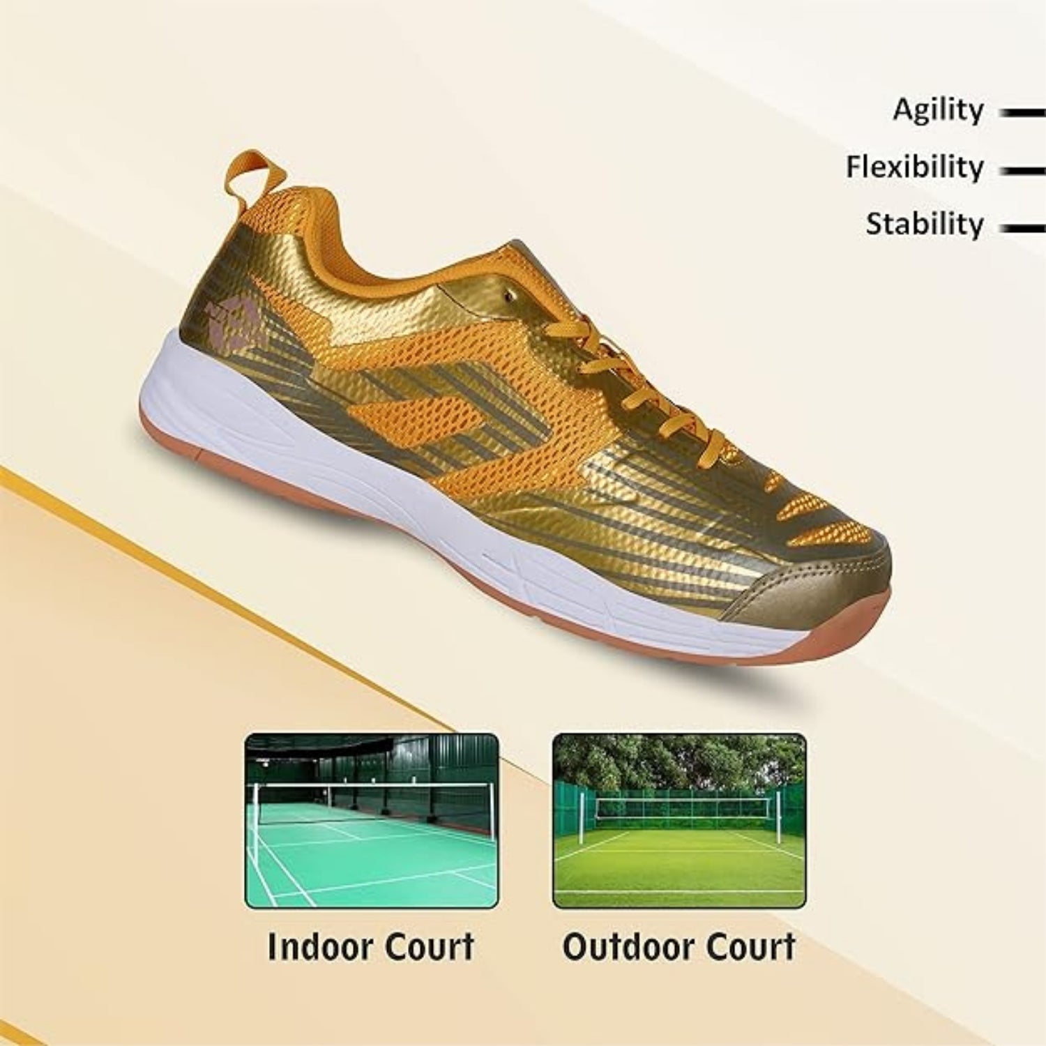 Nivia Super Court 2.0 Badminton Shoes – Mesh + TPU Upper, Duofoam Midsole, Non-Marking Rubber Outsole | Lightweight, Flexible Comfort & High Grip for Indoor Court Play - Best Price online Prokicksports.com