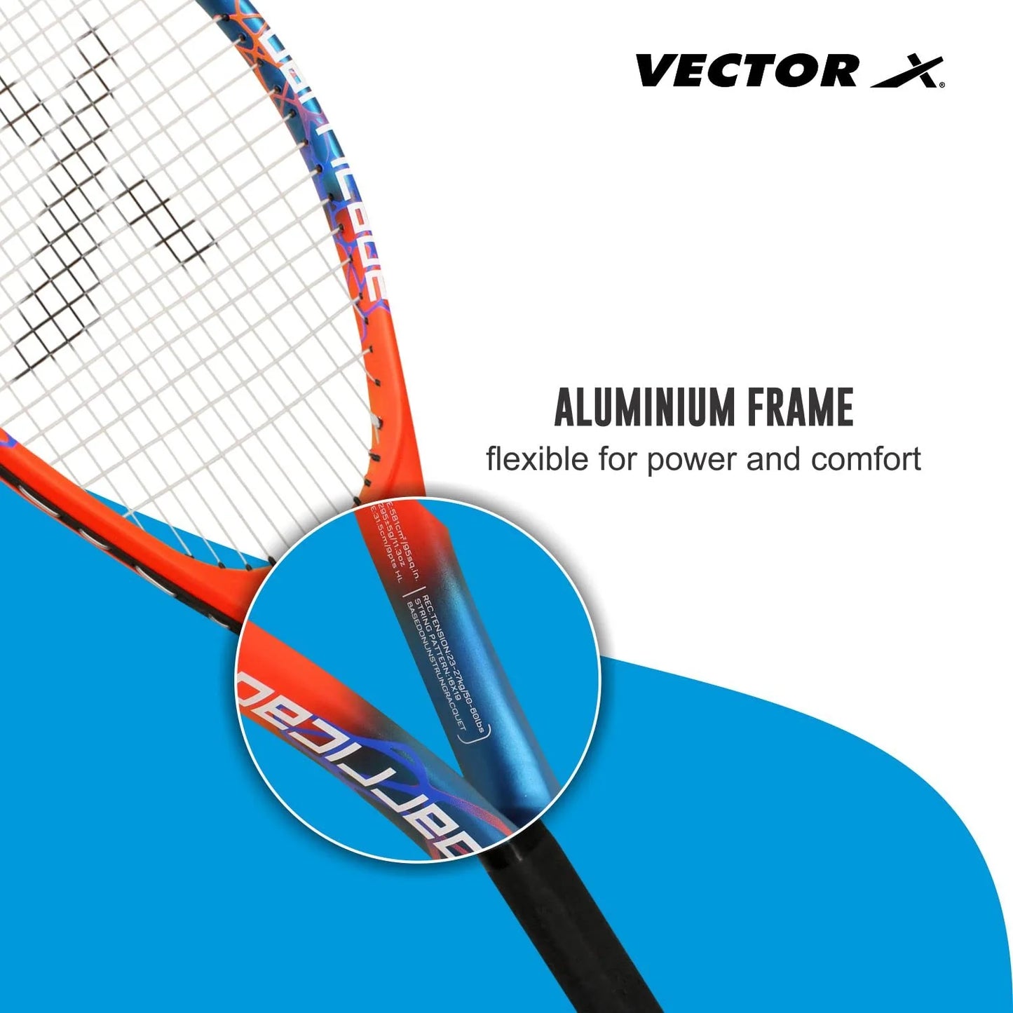 Vector X Barricade One Piece Composite Full Cover Tennis Racquet