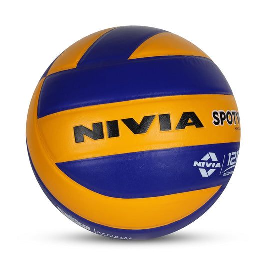 Nivia Spotvolley Volleyball Size 4 - Genuine Leather Championship Match Ball with premium leather outer cover