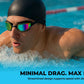 Nivia Viper 2.0 M Swimming Goggles for Adults | Mirror Polycarbonate Lens | Anti-Fog UV Protection | Hydrodynamic Performance Design | Soft Silicone Strap | Professional Training Swim Goggles for Men & Women