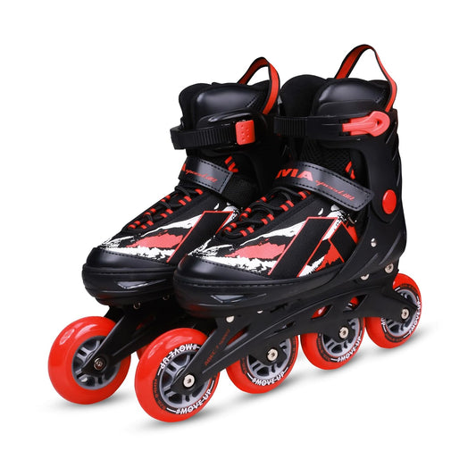 Nivia Speed 80 Inline Skates for Adults - Adjustable Roller Skates with 84mm PU Wheels